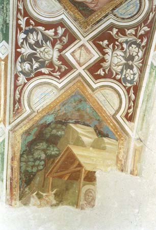 San Miniato al Monte. Crypte. Voute décorée par Taddeo Gaddi vers1341. La nativité.