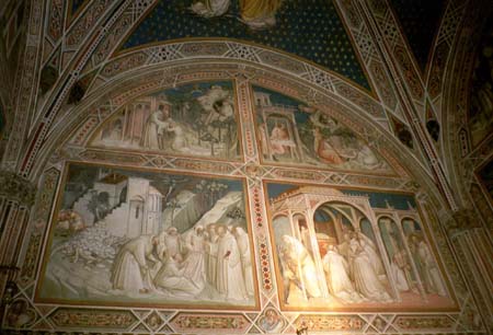 San Miniato..Sacristie fresques de Spinello Aretino 1350-1410