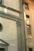 Hopital des Innocents .Particularité de l'entablement du portique de Brunelleschi 1424..